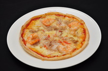 Seafood pizza