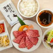 Japanese beef top lean meat set