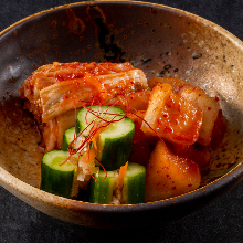 Three kinds of kimchi assortment