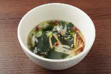 Wakame seaweed soup