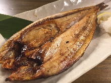 Salted and grilled Atka mackerel