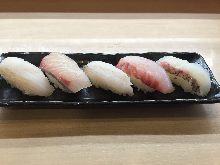 Assorted nigiri sushi, 5 kinds
