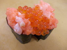 Salmon and roe