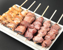 Assorted grilled skewers