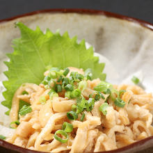 Chicken skin with ponzu