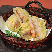 Deep-fried stuffed lotus root