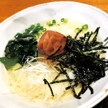 Ume chazuke (plum and rice with tea)