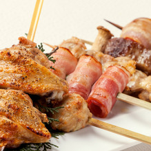 Assorted grilled skewers