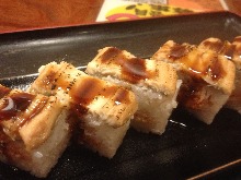 Rod-shaped sushi