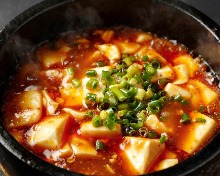 Spicy tofu and ground meat