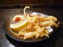 Dried shredded squid tempura