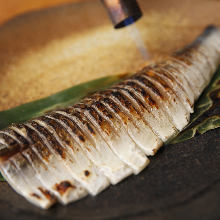 Seared pickled mackerel