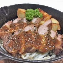 Teppan-yaki(cooked on a griddle)