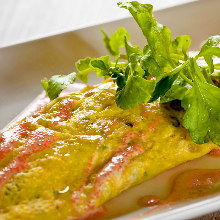 Omelet of spicy cod roe