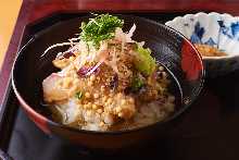 Tai chazuke (sea bream and rice with tea)