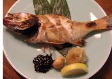 Salt roasted rosy seabass