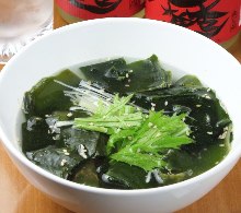 Wakame seaweed soup