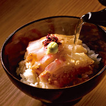 Tai chazuke (sea bream and rice with tea)