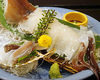 Live squid sugata-zukuri (sliced sashimi served maintaining the look of the whole squid)