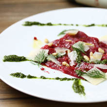 Horse meat carpaccio