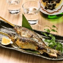 Salted and grilled sweetfish