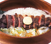 Steak rice bowl