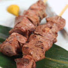 Grilled pork skewer