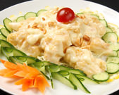 Stir-fried shrimp with mayonnaise