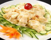 Stir-fried shrimp with mayonnaise