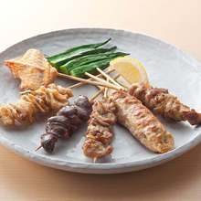 Assorted grilled skewers