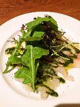 Carpaccio prepared with fresh fish of the day