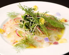 Sea bream carpaccio