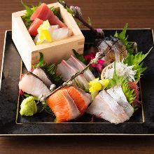 Assorted sashimi