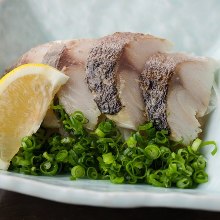 Japanese pickled mackerel sashimi