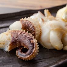 Grilled squid tentacles