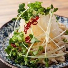 Chicken skin with ponzu