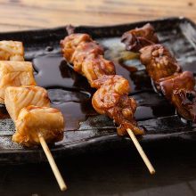 Assorted grilled chicken skewers, 3 kinds