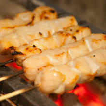 Grilled chicken tenderloin skewers