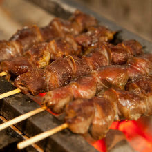 Grilled gizzard skewer