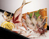 Live horse mackerel sashimi