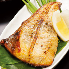 Salted and grilled Atka mackerel