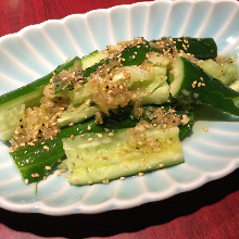 Smashed cucumber salad