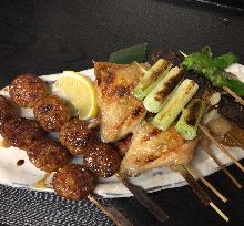 Assorted grilled chicken skewers, 10 kinds