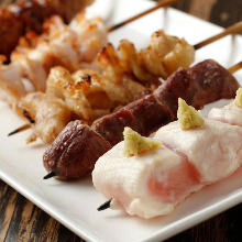 Slightly boiled chicken tenderloin with wasabi