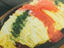 Yakisoba in an omelet