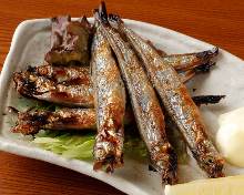 Grilled shishamo smelt