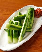 Miso cucumbers