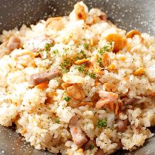 Shrimp and garlic fried rice