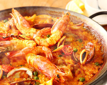 Seafood paella