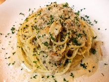 Pasta with mushroom cream sauce